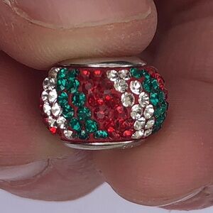Kay Jewelers Christmas green Red White Charm